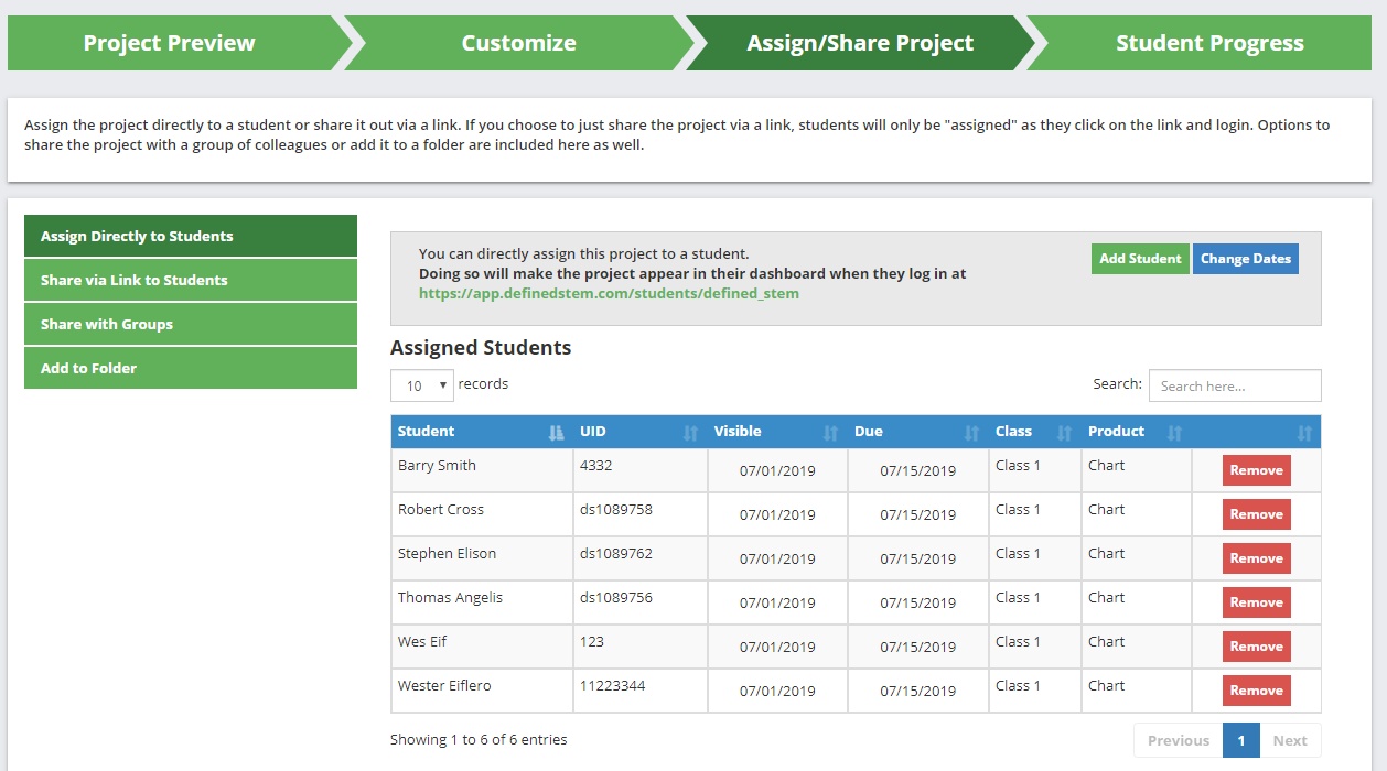 3 Assign Share Your Project Defined Learning formerly Defined STEM 