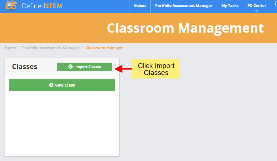 classroom log in