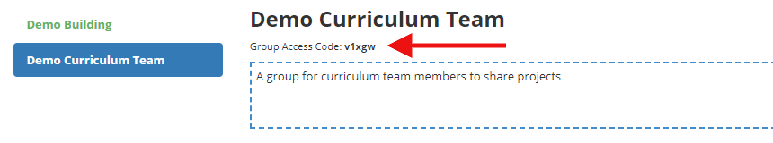 My Groups Access Code